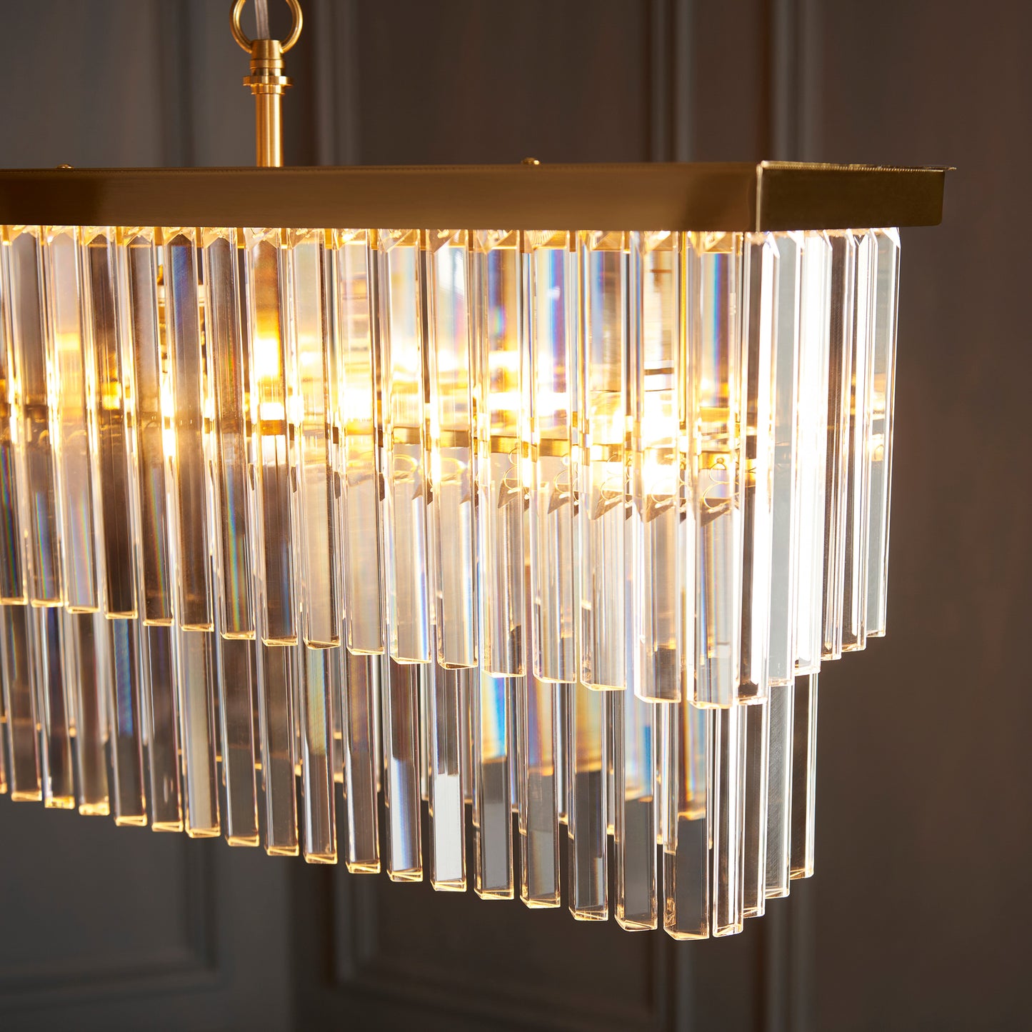 Conaston 4 Bar Pendant Light Brushed Aged Brass – Brass
