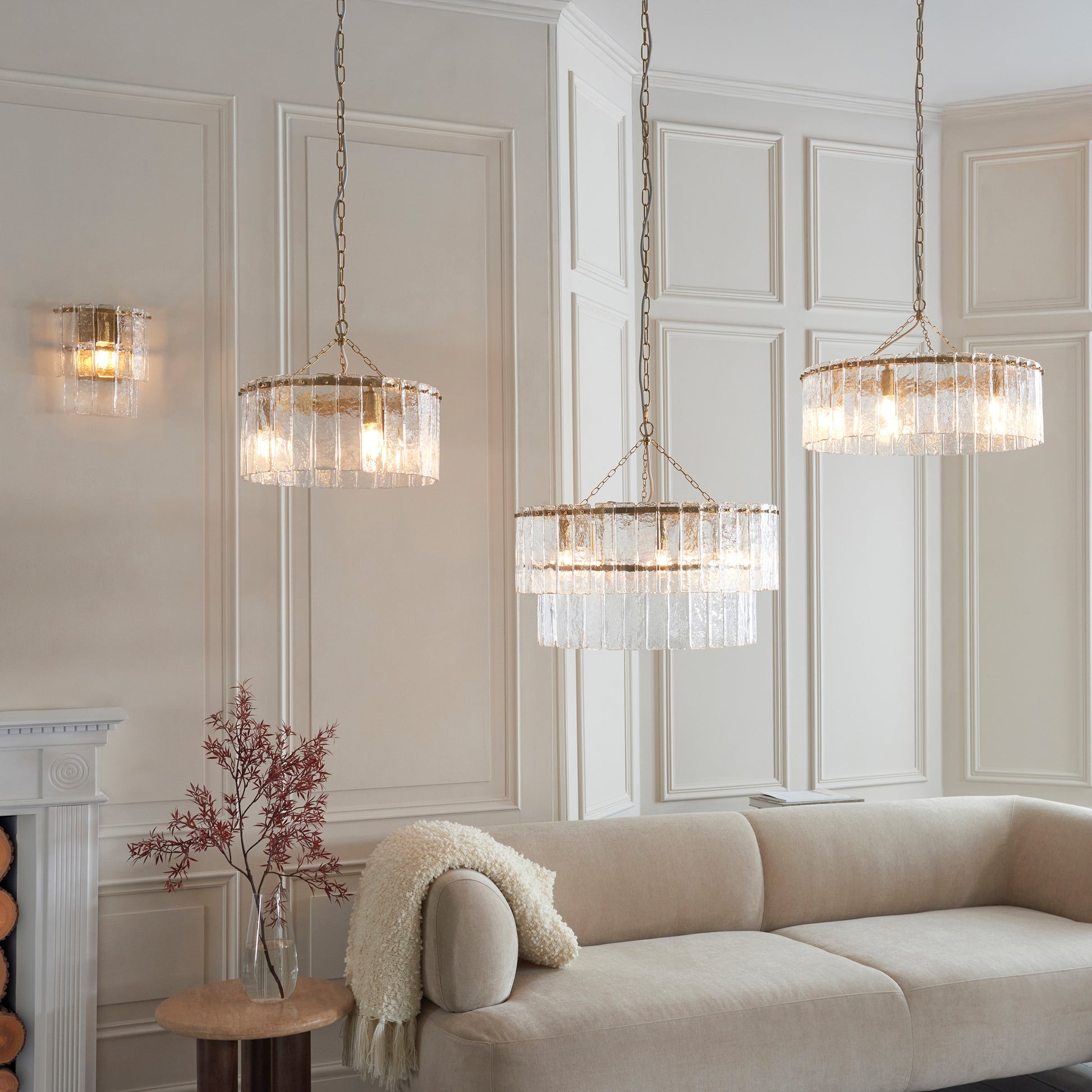Karine 3 Pendant Light Brushed Aged Brass – Brass