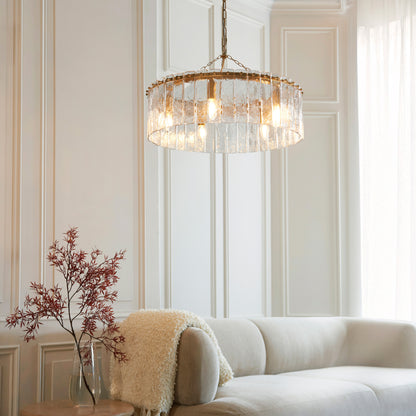 Karine 5 Pendant Light Brushed Aged Brass – Brass