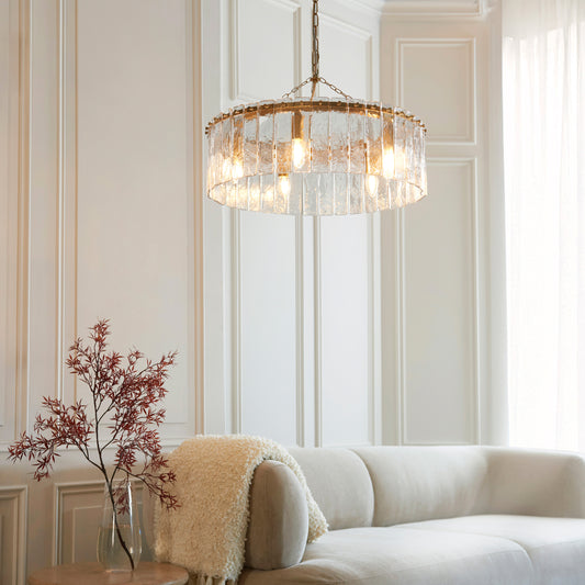 Karine 5 Pendant Light Brushed Aged Brass – Brass