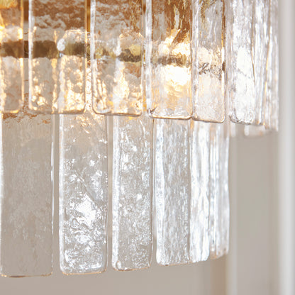 Karine 5 Tiered Pendant Light Brushed Aged Brass – Brass