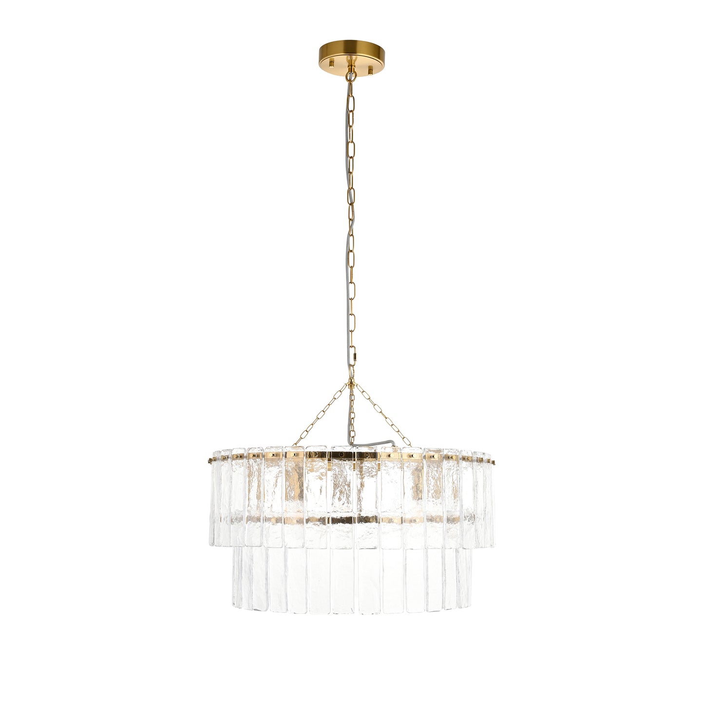 Karine 5 Tiered Pendant Light Brushed Aged Brass – Brass