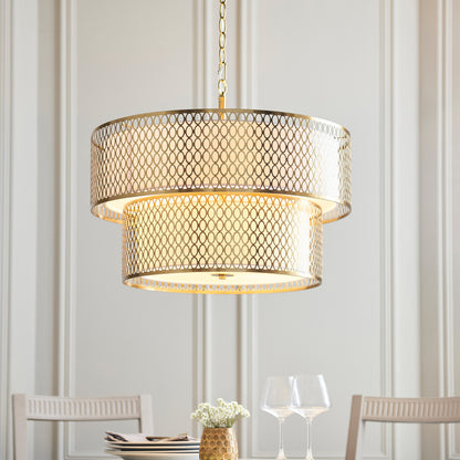 Cordero 6 Pendant Light Gold/White – Gold
