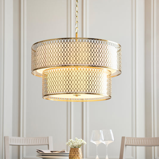 Cordero 6 Pendant Light Gold/White – Gold