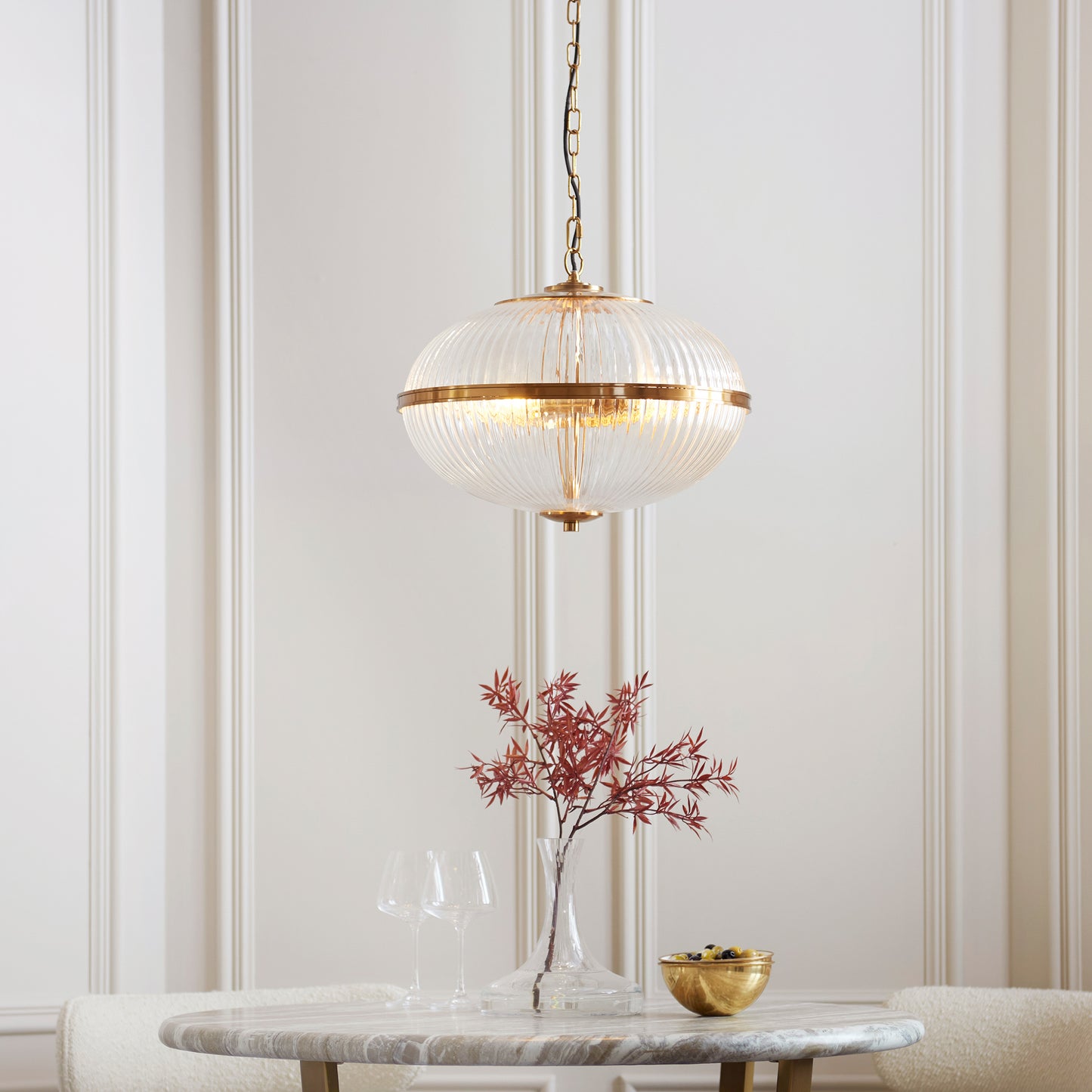 Somerset 3 Pendant Light Vintage Brass – Brass