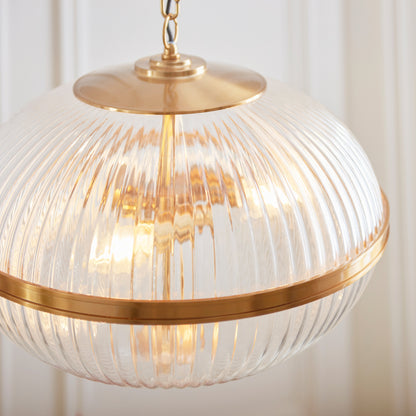 Somerset 3 Pendant Light Vintage Brass – Brass