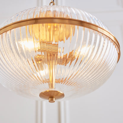 Somerset 3 Pendant Light Vintage Brass – Brass