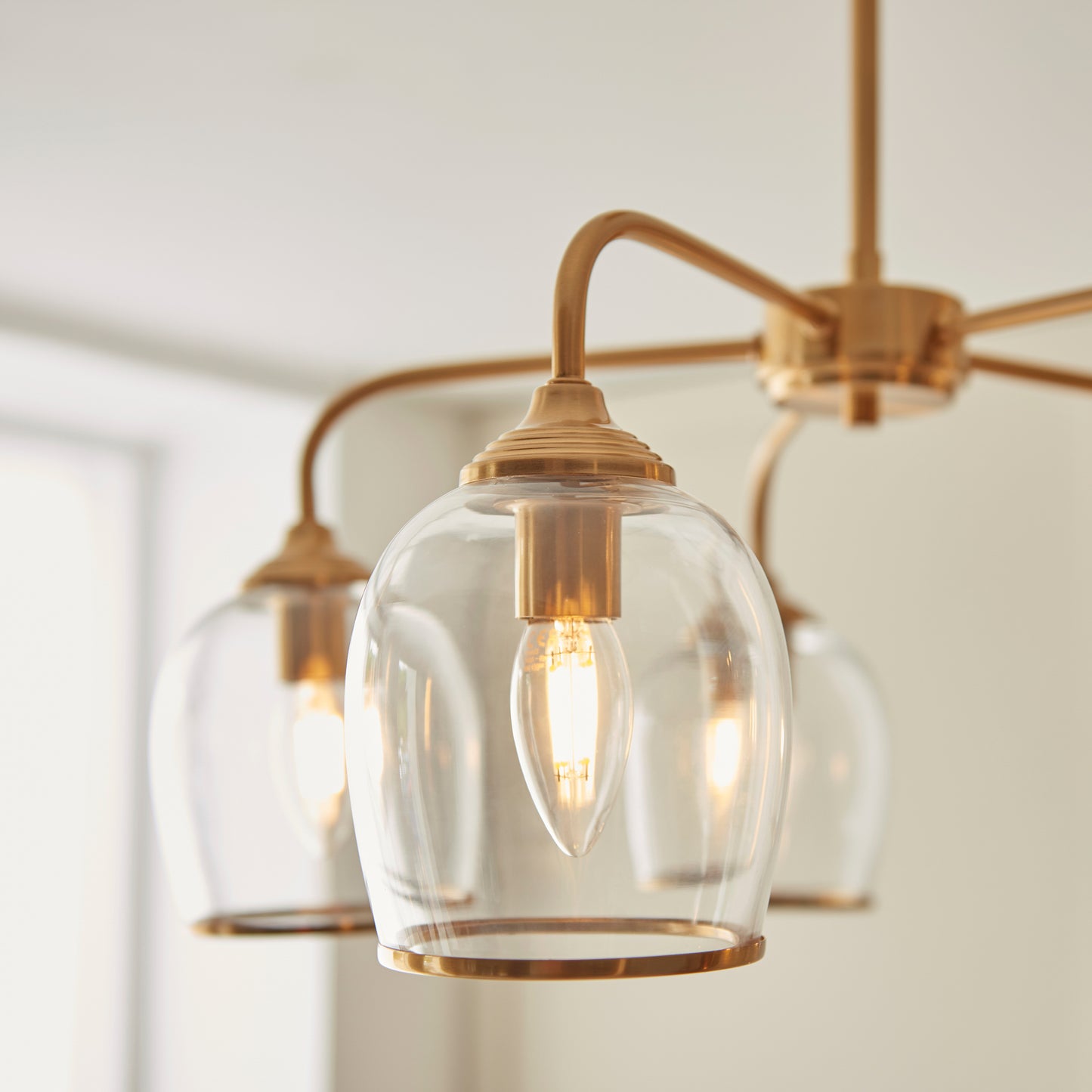 Ashcroft 5 Pendant Light Brushed Aged Brass – Brass
