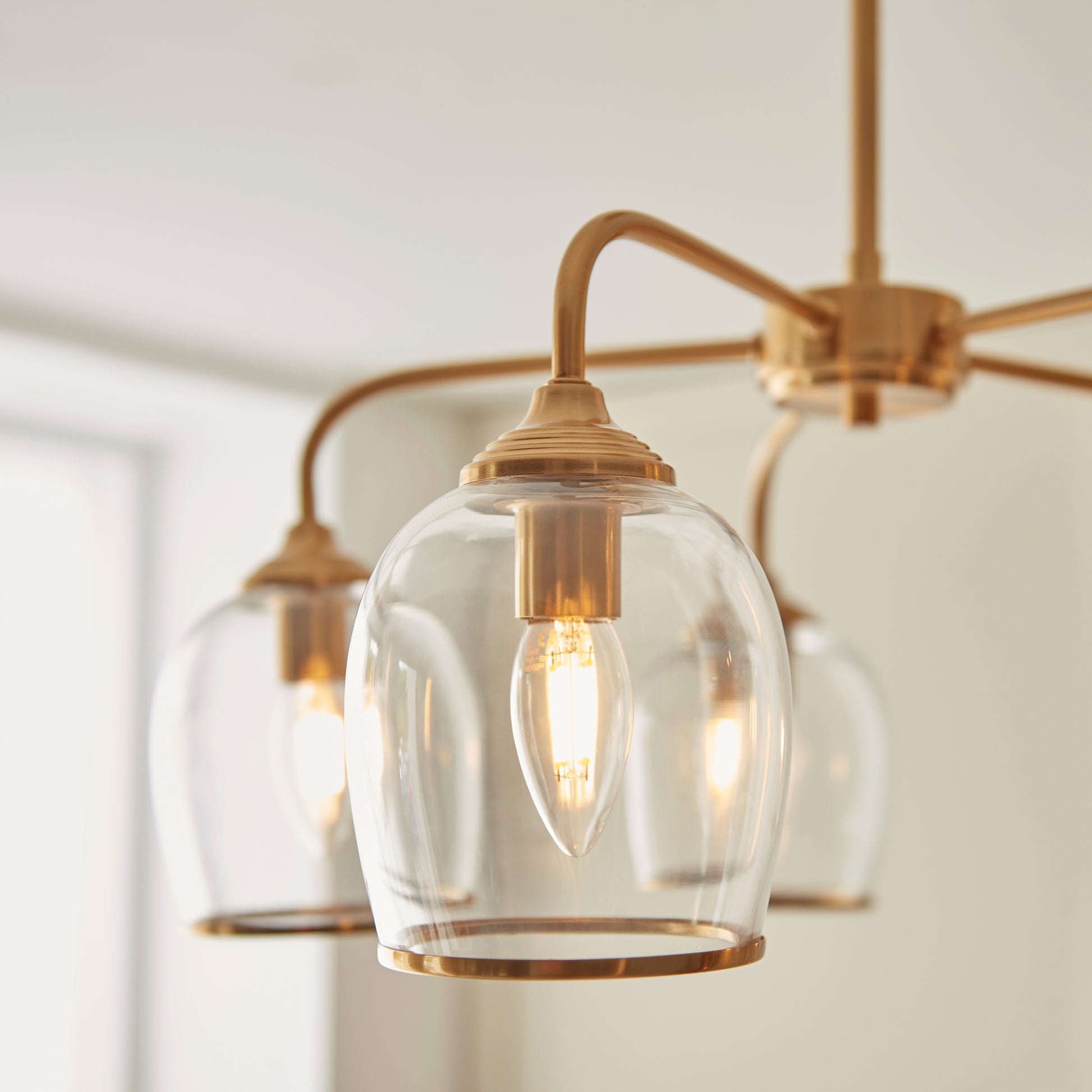 Ashcroft 5 Pendant Light Brushed Aged Brass – Brass