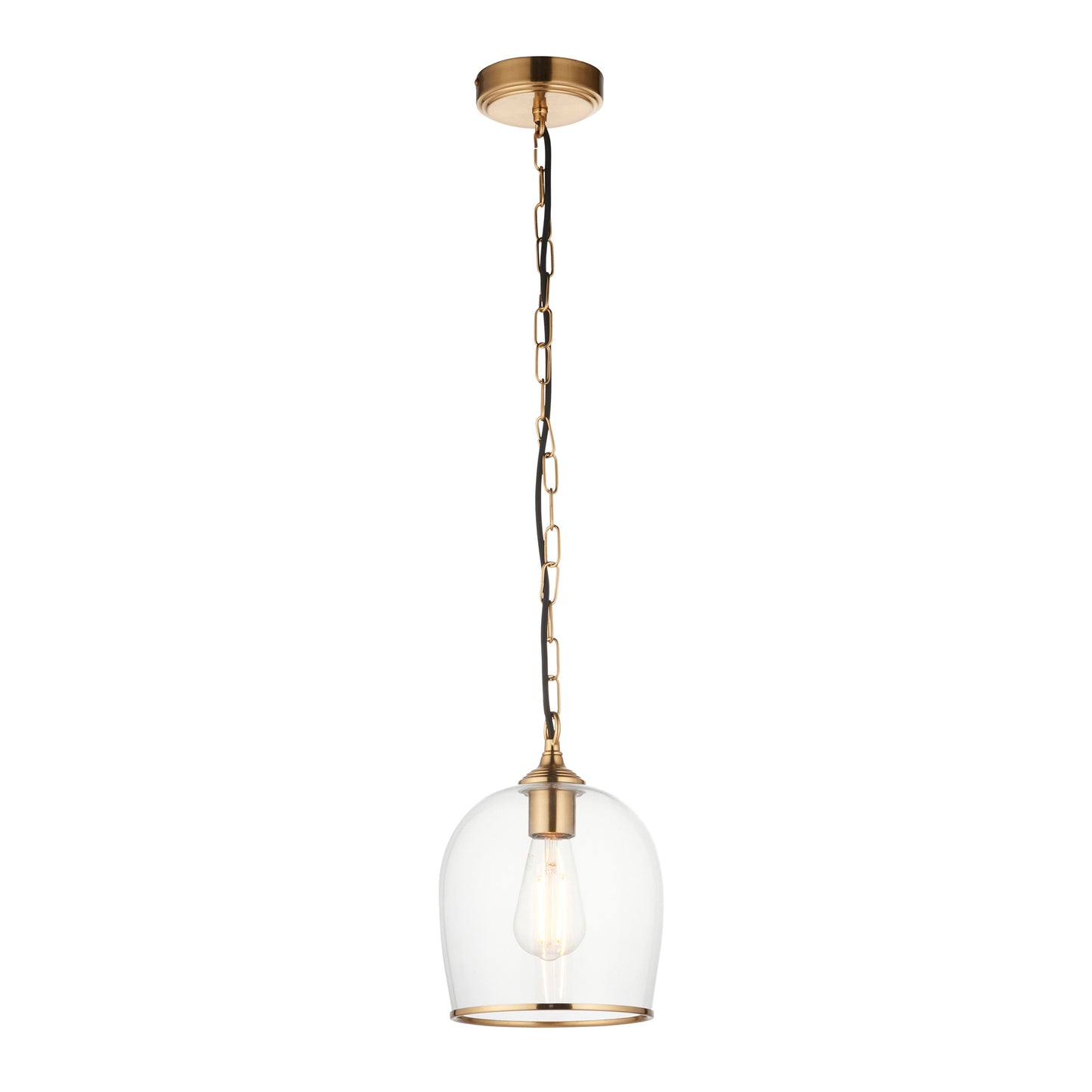 Ashcroft 1 Pendant Light Brushed Aged Brass – Brass