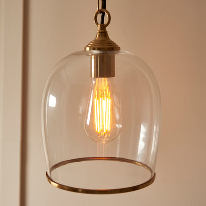 Ashcroft 1 Pendant Light Brushed Aged Brass – Brass