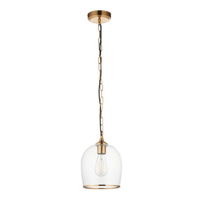 Ashcroft 1 Pendant Light Brushed Aged Brass – Brass