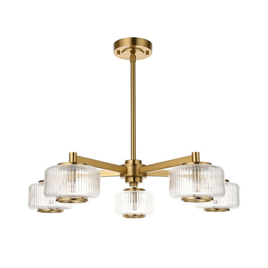 Stamford 5 Pendant Light Brushed Aged Brass – Brass