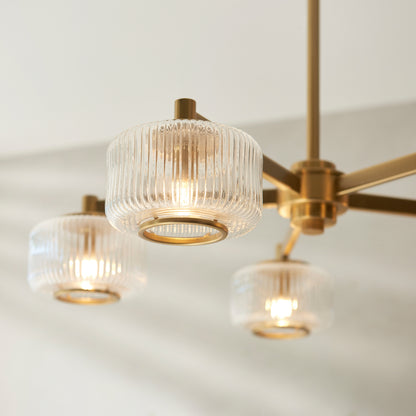 Stamford 5 Pendant Light Brushed Aged Brass – Brass