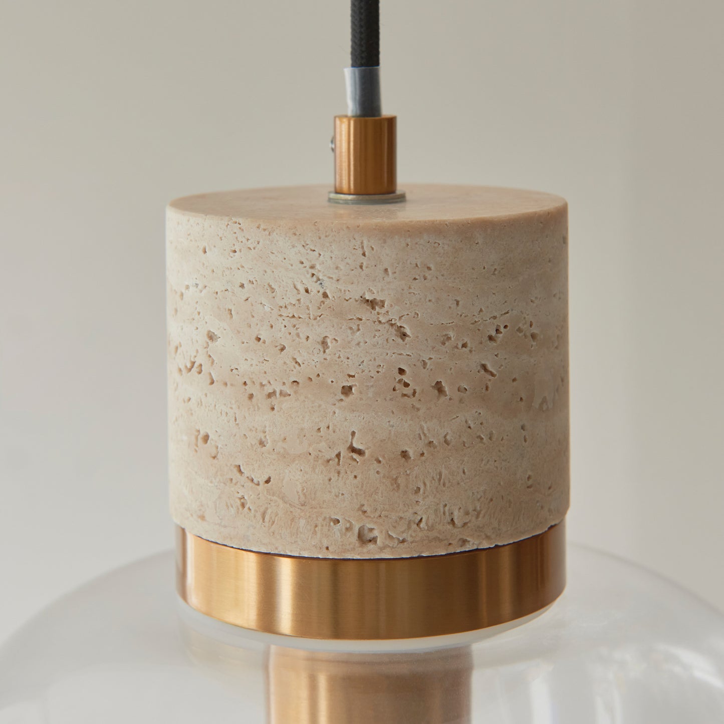 Travi 1 Pendant Light Natural Travertine – Natural