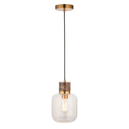 Travi 1 Pendant Light Dark Brown Emperador Marble – Brown