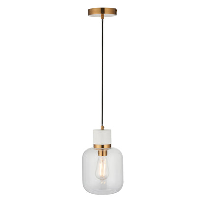 Travi 1 Pendant Light White Volakas Marble – White