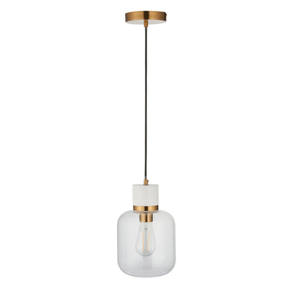 Travi 1 Pendant Light White Volakas Marble – White
