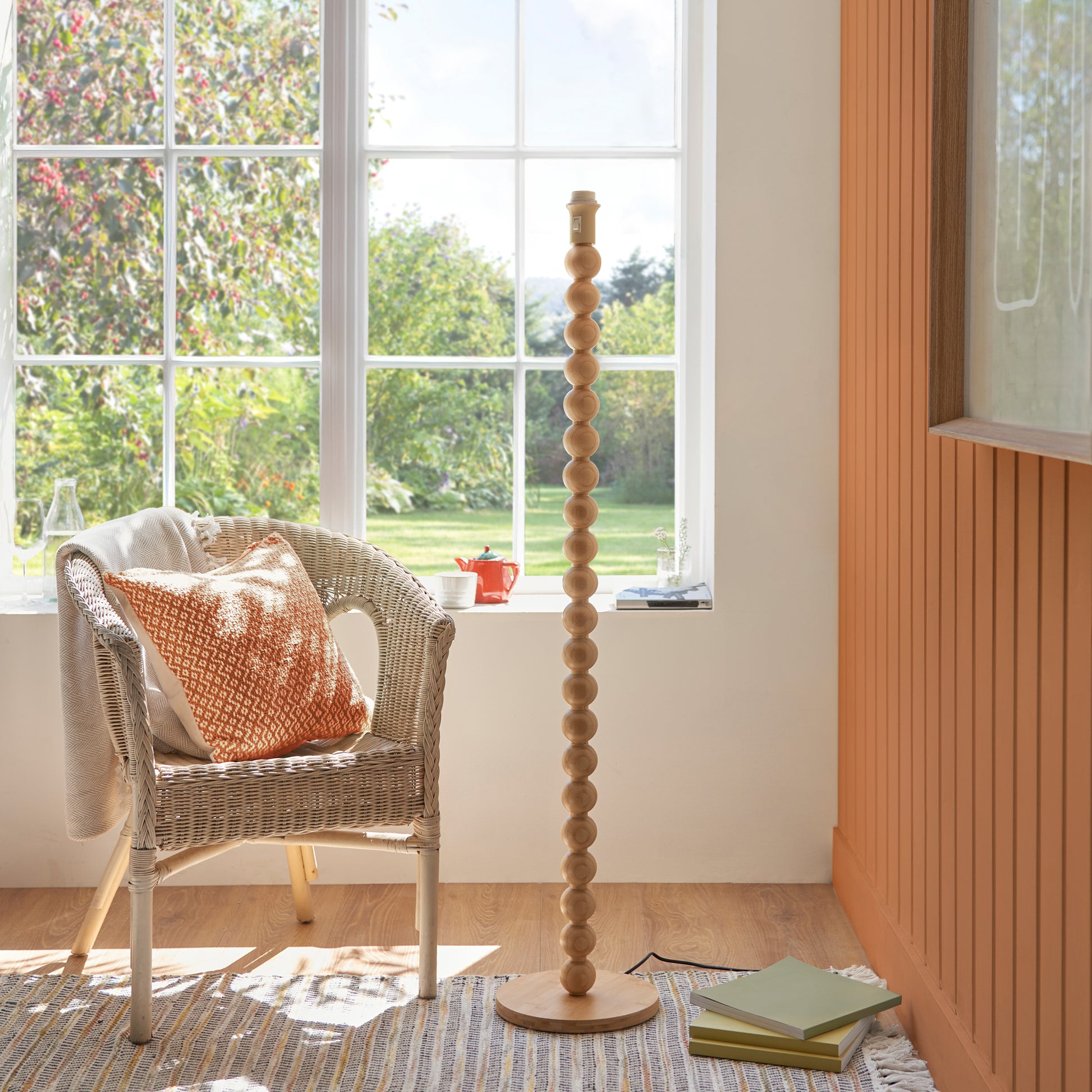 Cane Floor Lamp Base Natural Bamboo – Natural