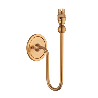 Santiago 1 Wall Light Fitting Brushed Aged Brass – Brass