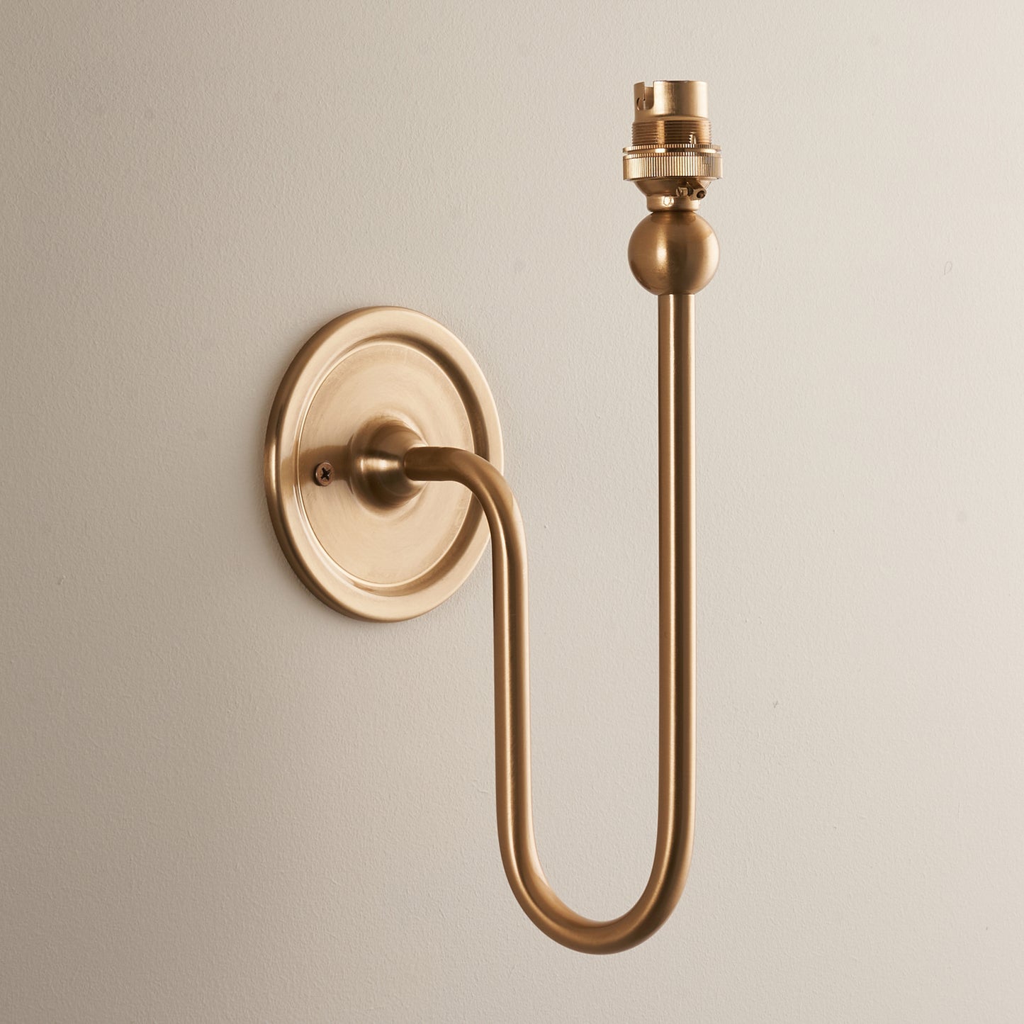 Santiago 1 Wall Light Fitting Brushed Aged Brass – Brass