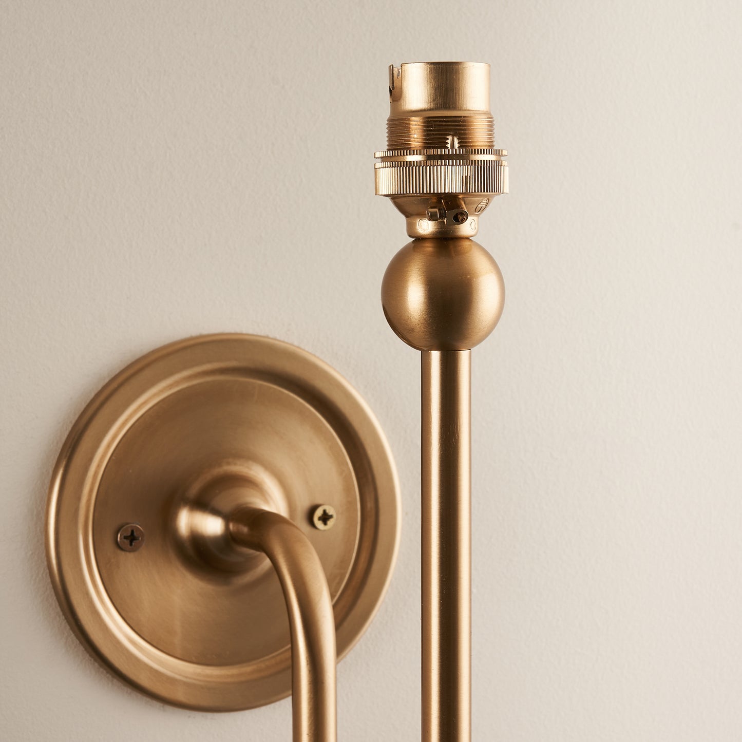 Santiago 1 Wall Light Fitting Brushed Aged Brass – Brass