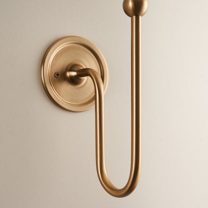 Santiago 1 Wall Light Fitting Brushed Aged Brass – Brass