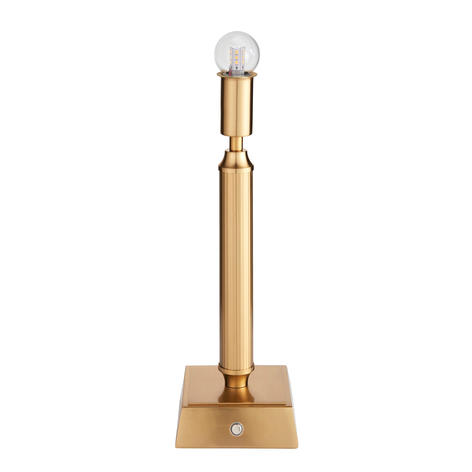 Trobridge Rechargeable Table Lamp Base Aged Brass – Brass