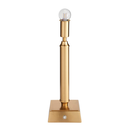 Trobridge Rechargeable Table Lamp Base Aged Brass – Brass
