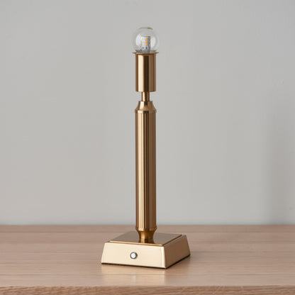 Trobridge Rechargeable Table Lamp Base Aged Brass – Brass