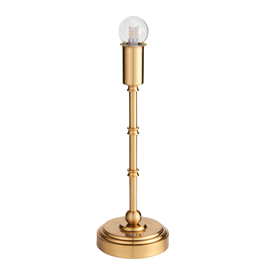 Burley Rechargeable Table Lamp Base Aged Brass – Brass