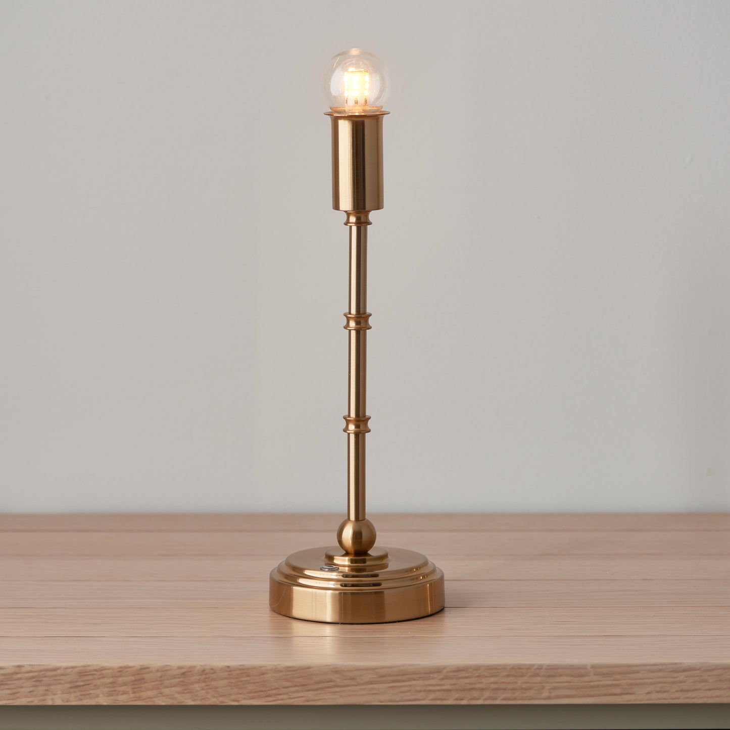 Burley Rechargeable Table Lamp Base Aged Brass – Brass