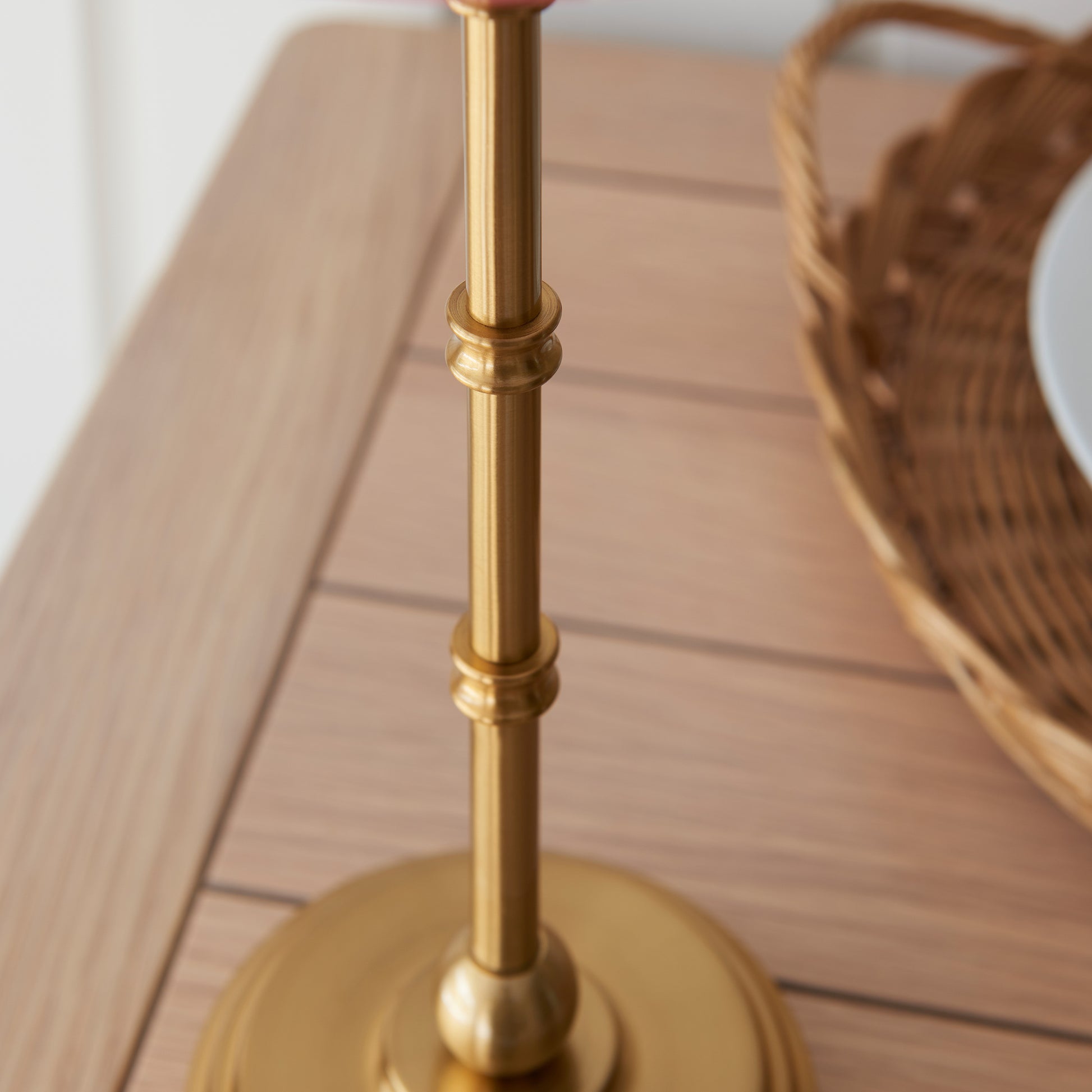 Burley Rechargeable Table Lamp Base Aged Brass – Brass
