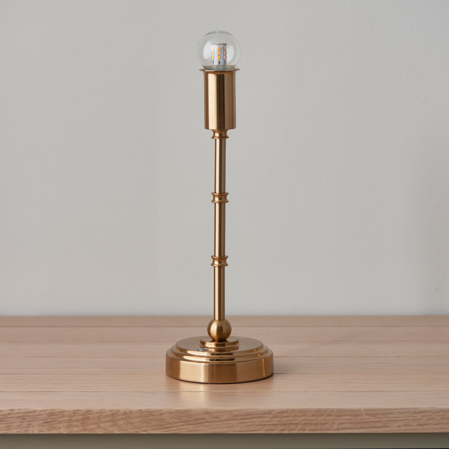 Burley Rechargeable Table Lamp Base Aged Brass – Brass