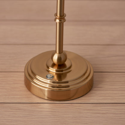 Burley Rechargeable Table Lamp Base Aged Brass – Brass