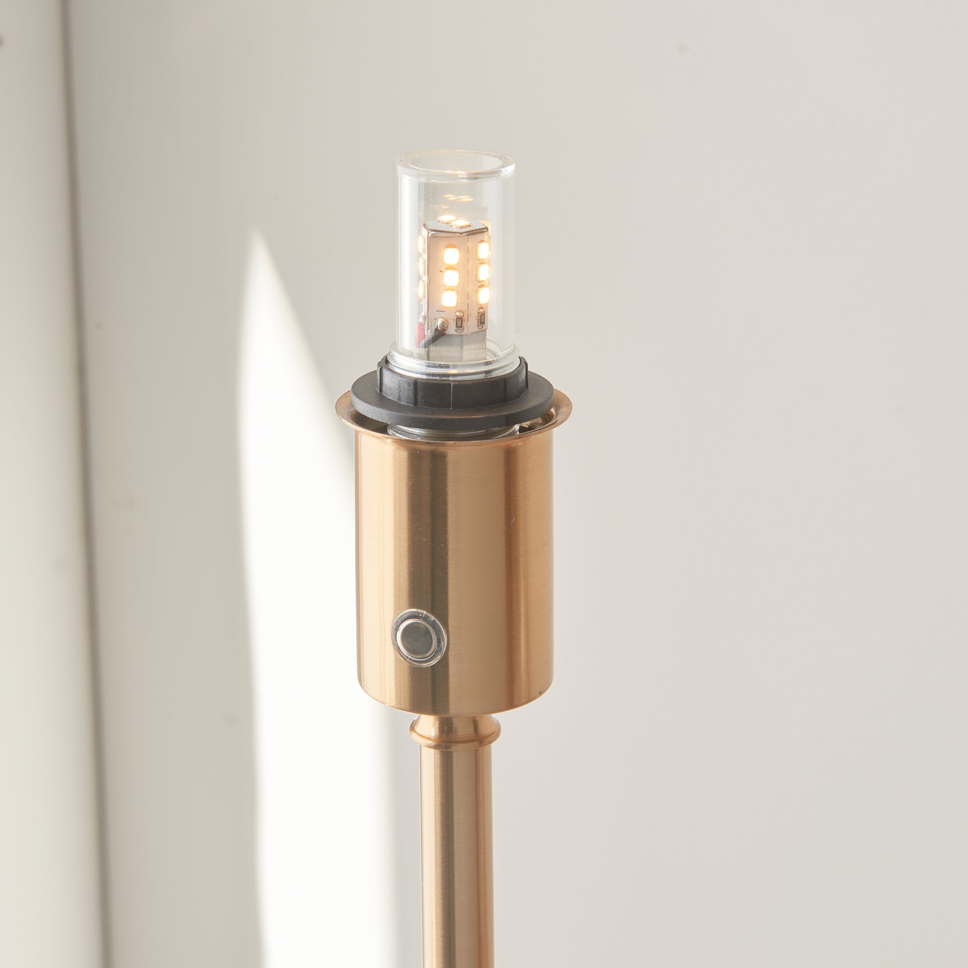 Burley Rechargeable Floor Lamp Base Aged Brass – Brass