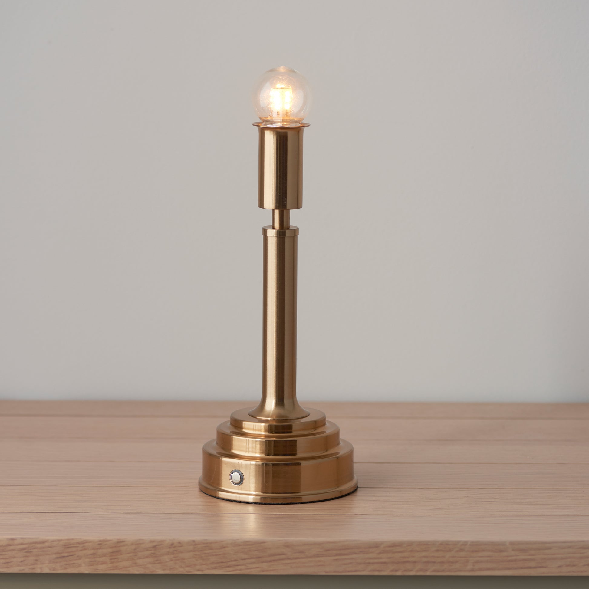 Upton Rechargeable Table Lamp Base Brushed Brass – Brass