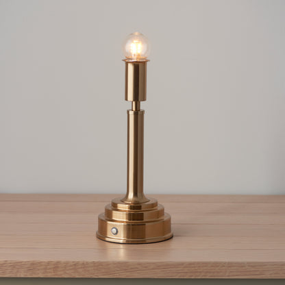 Upton Rechargeable Table Lamp Base Brushed Brass – Brass