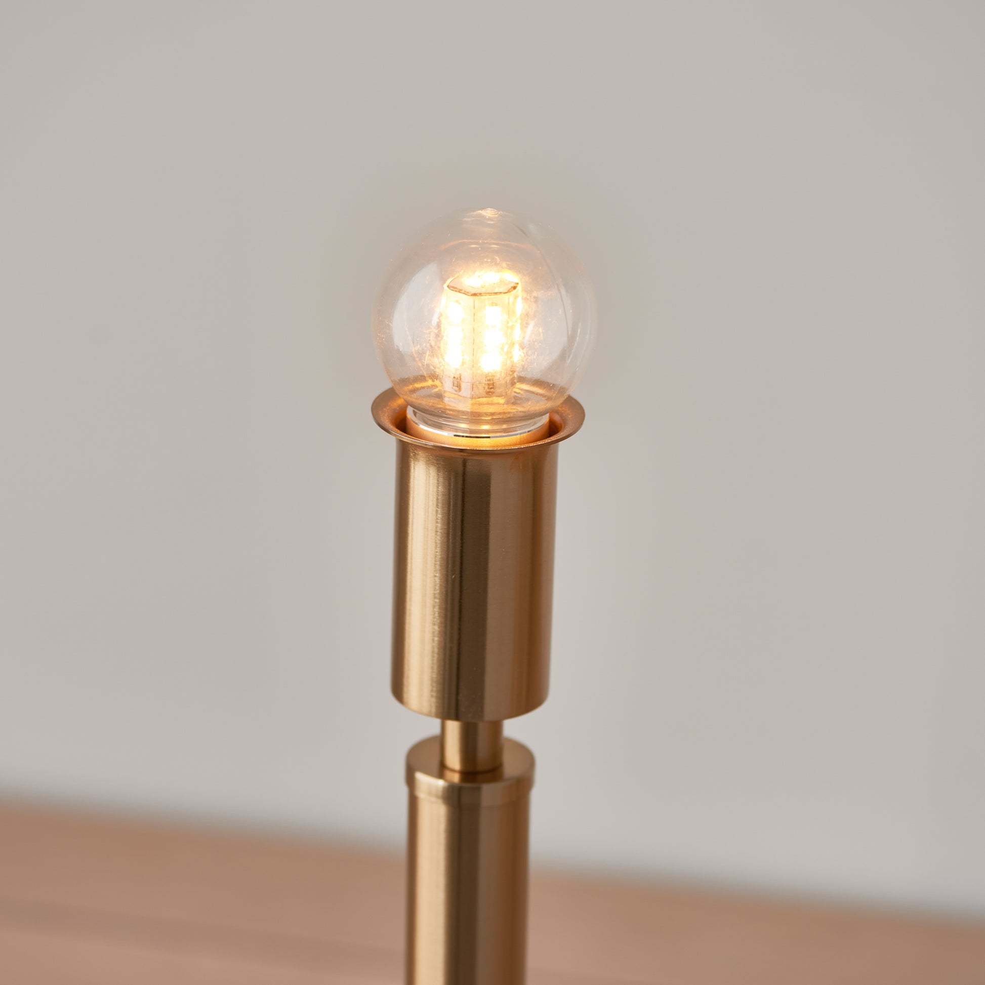 Upton Rechargeable Table Lamp Base Brushed Brass – Brass