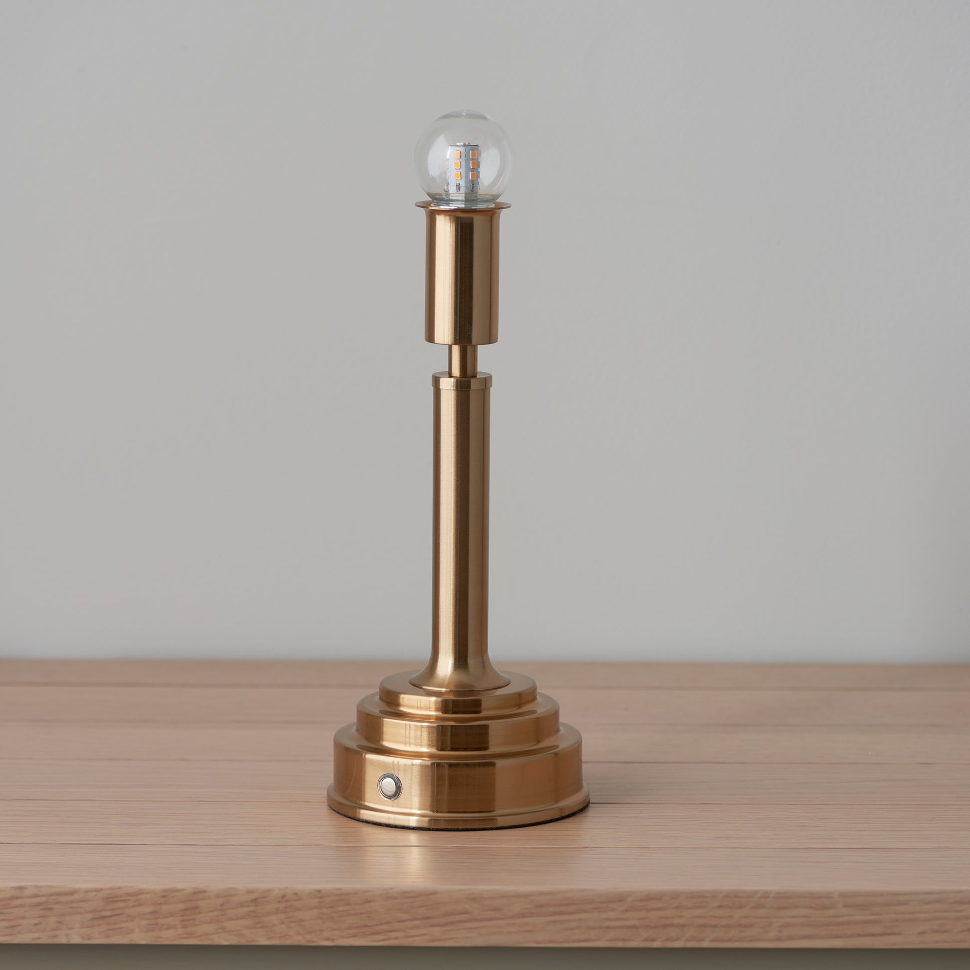 Upton Rechargeable Table Lamp Base Brushed Brass – Brass