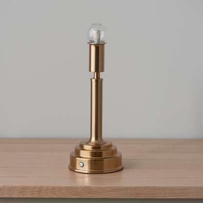 Upton Rechargeable Table Lamp Base Brushed Brass – Brass
