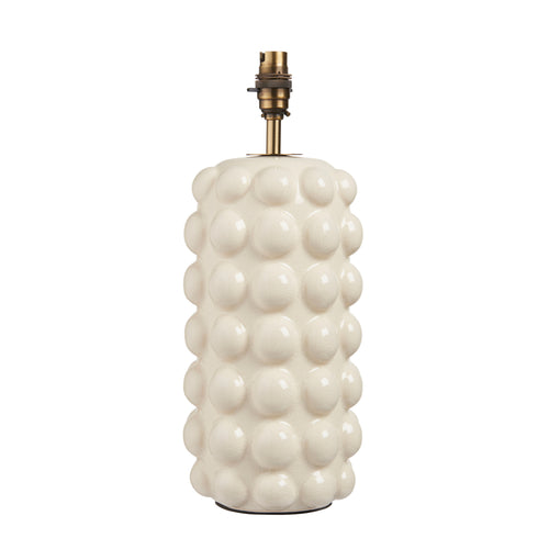 Bobble table lamp base white crackle glaze