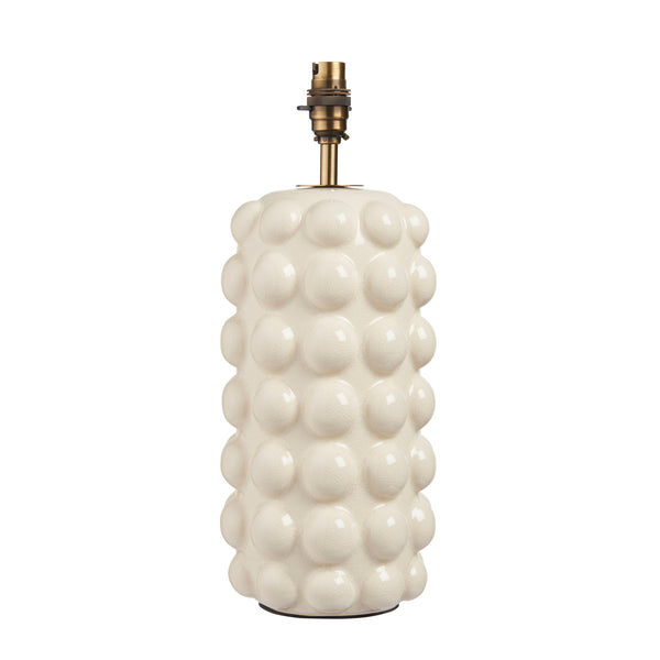 Bobble Table Lamp Base White Crackle Glaze