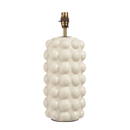 Bobble Table Lamp Base White Crackle Glaze – White