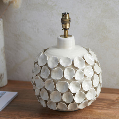 Borello Table Lamp Base Ivory Crackle Glaze – Cream