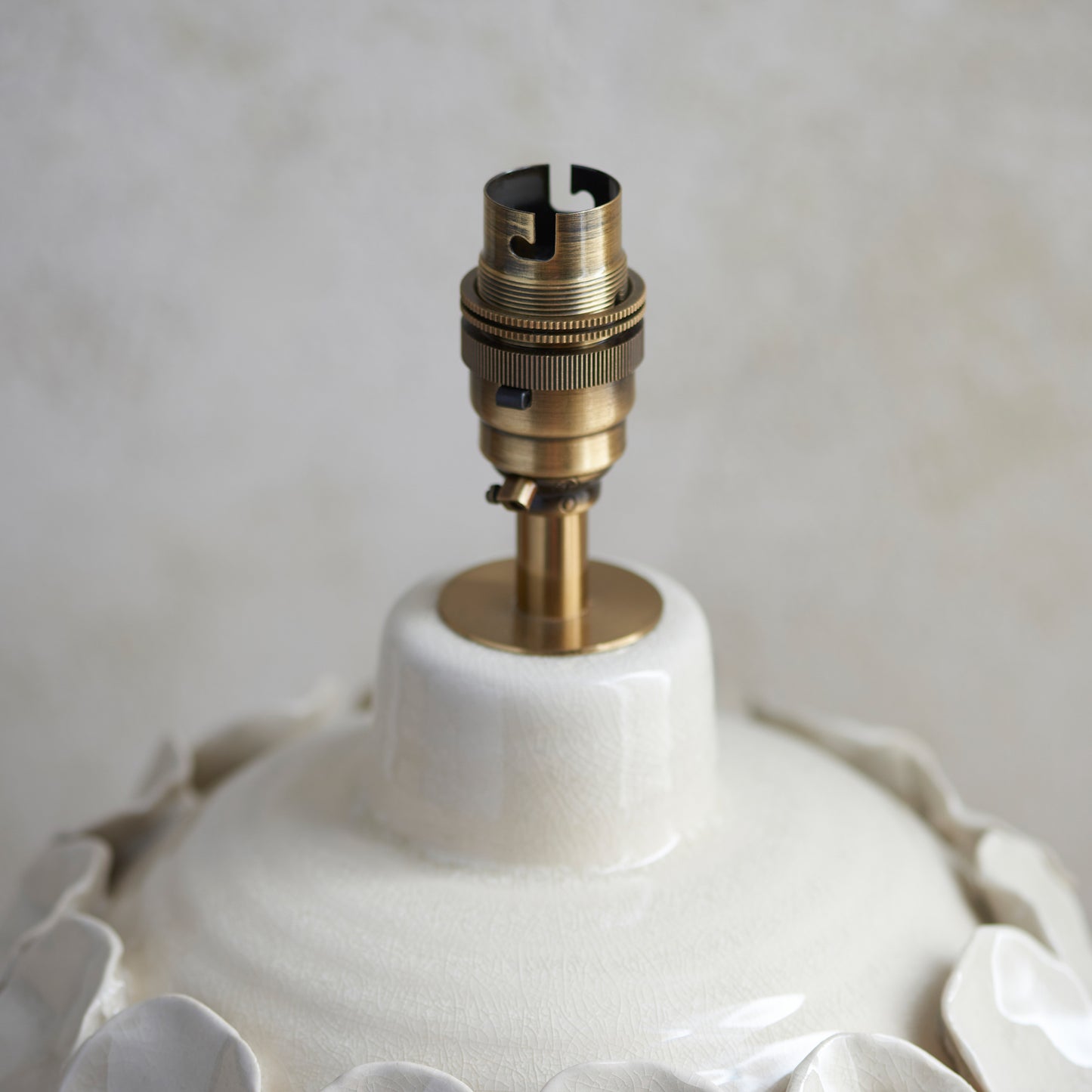 Borello Table Lamp Base Ivory Crackle Glaze – Cream