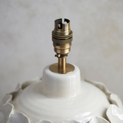 Borello Table Lamp Base Ivory Crackle Glaze – Cream