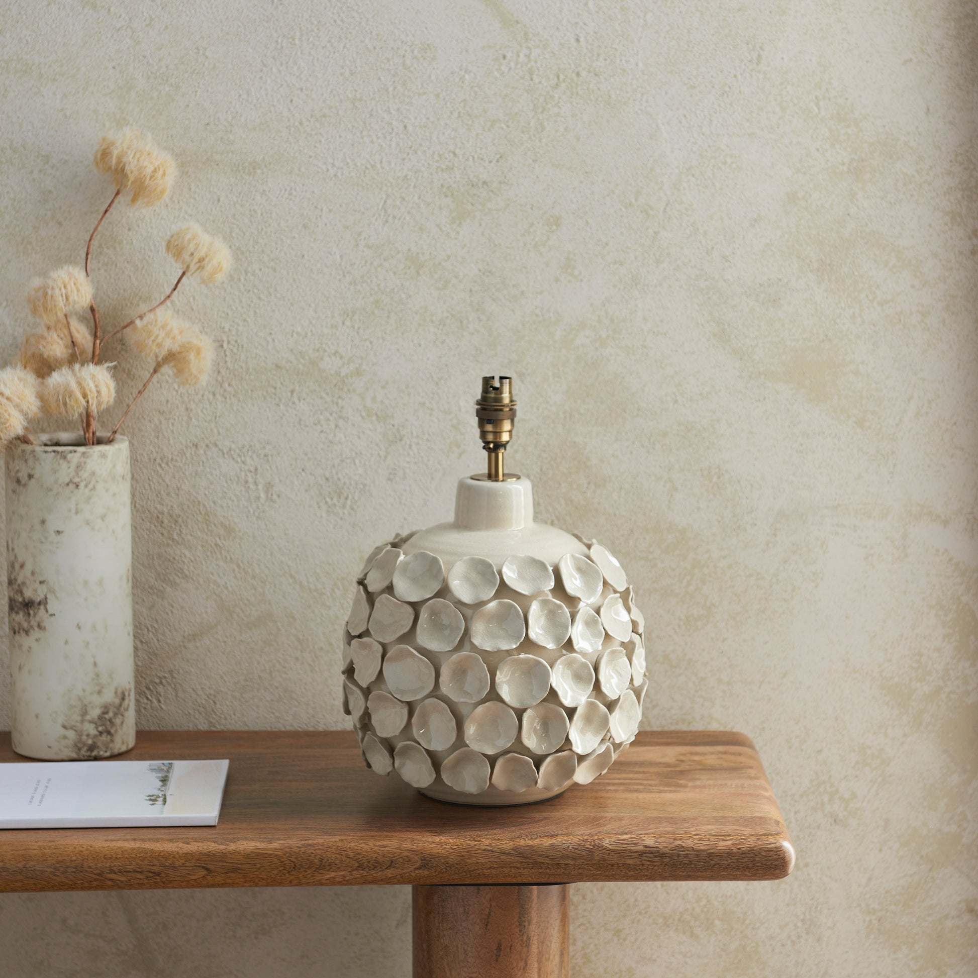 Borello Table Lamp Base Ivory Crackle Glaze – Cream