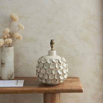 Borello Table Lamp Base Ivory Crackle Glaze – Cream