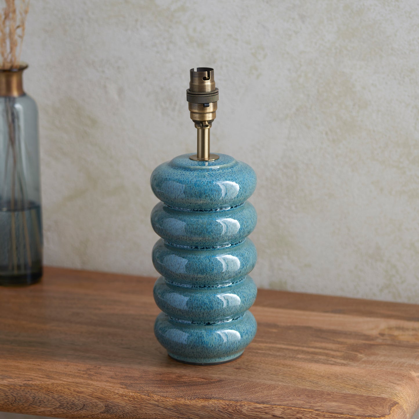 Squash Table Lamp Base Ocean Spray Glaze – Blue
